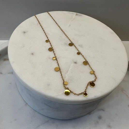 Fine and Yonder Necklaces Gold Disc Necklace