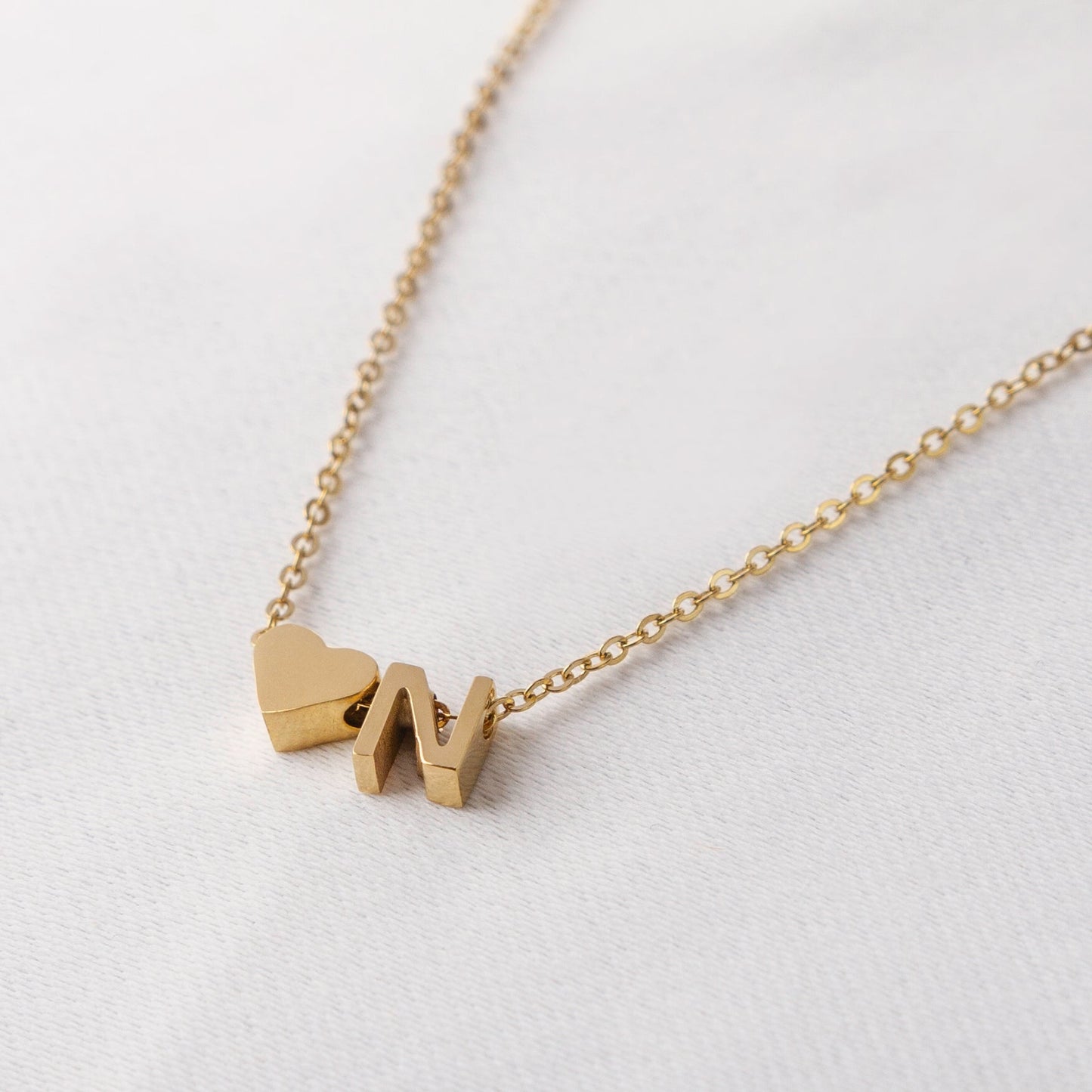 Fine and Yonder Necklaces Heart & Initial Necklace