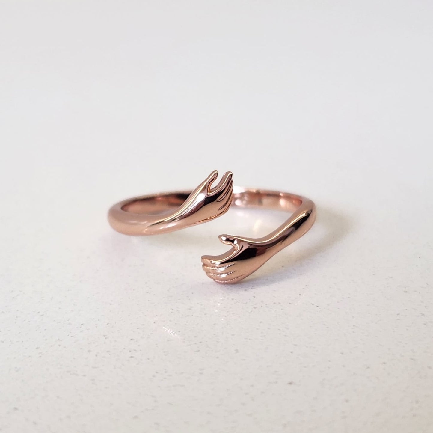 Fine and Yonder Rose Gold Sterling Silver Hug Ring