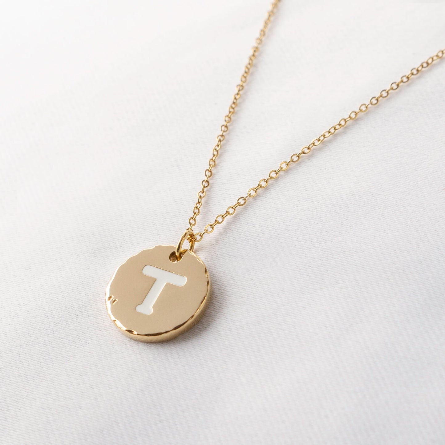 Fine and Yonder White & Gold Initial Necklace