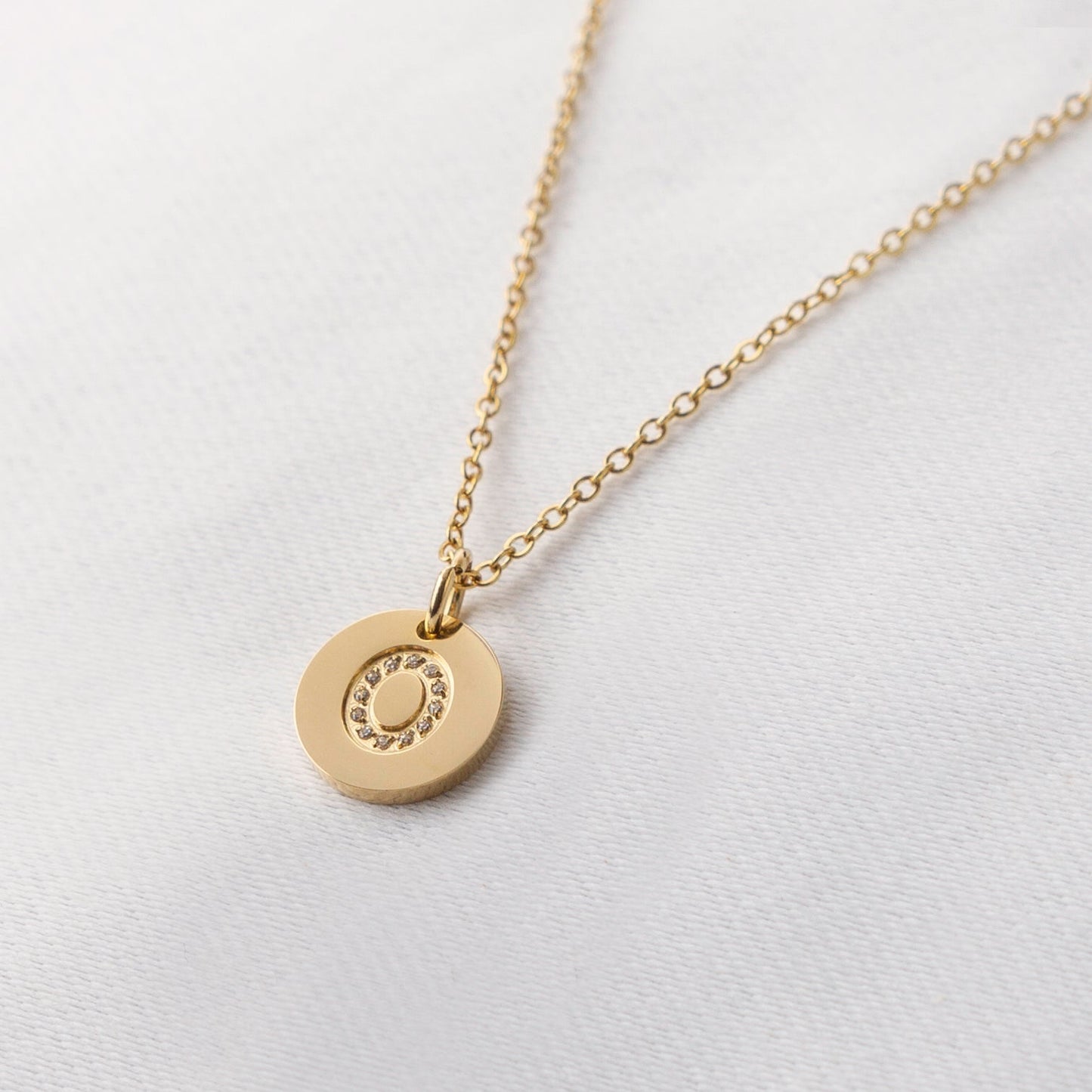 Fine and Yonder Zircon Stone Alphabet Necklace