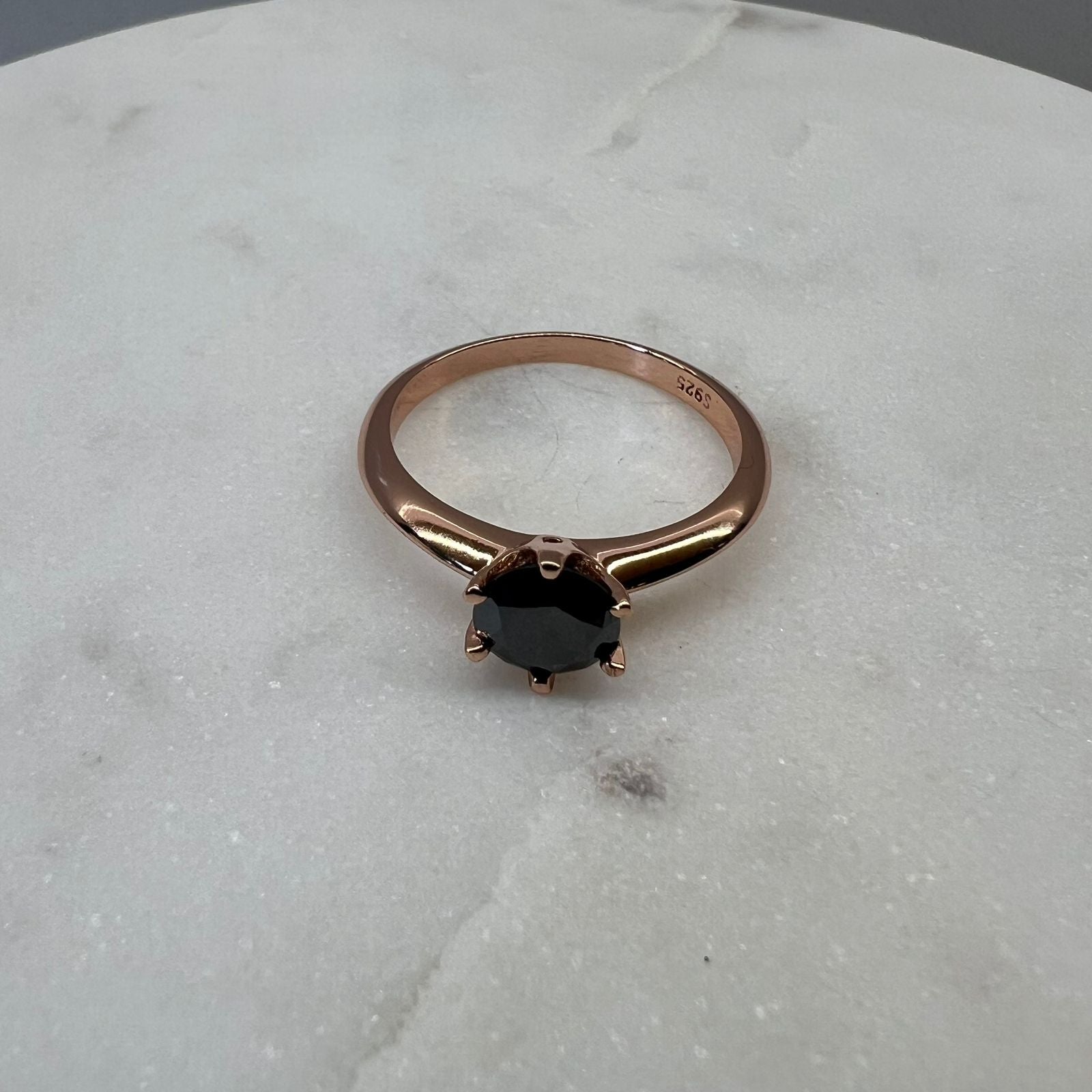 Fine and Yonder Rings 5 Black Moissanite Solitaire Ring