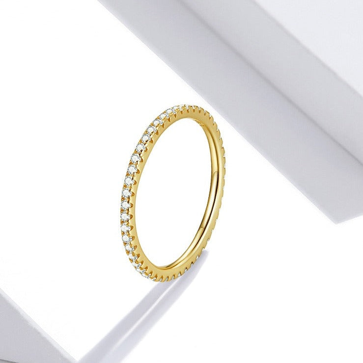 Fine and Yonder Rings 6 / Gold Eternity Zirconia Ring
