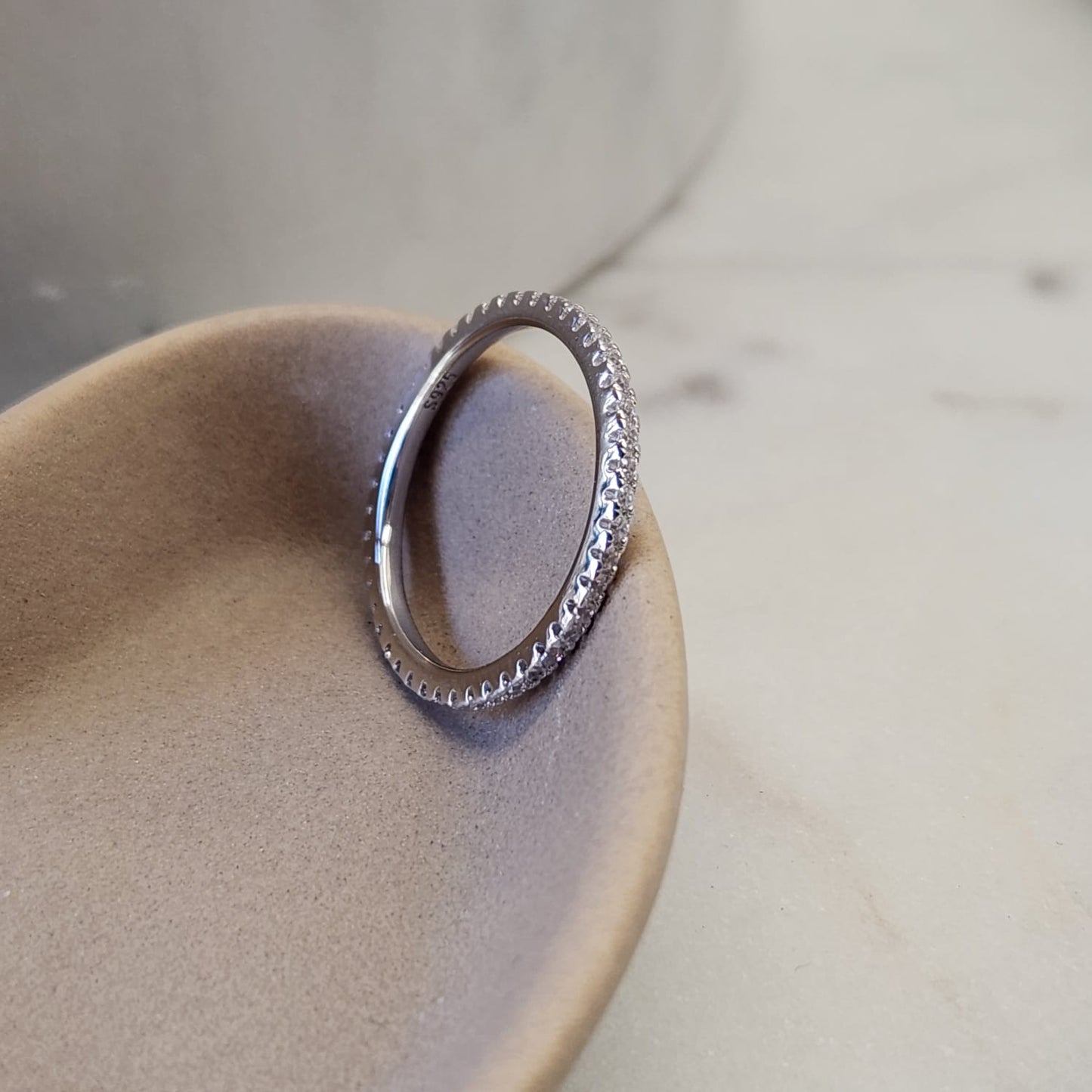 Fine and Yonder Rings 6 / Silver Eternity Zirconia Ring