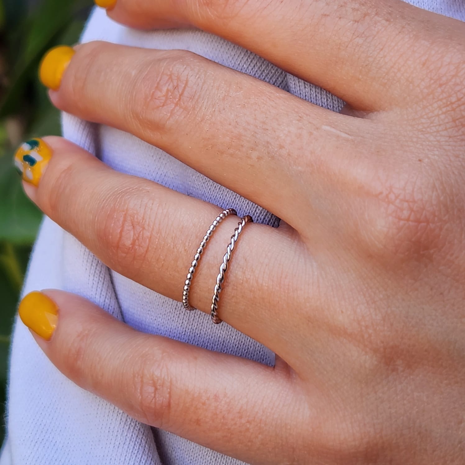 Fine and Yonder Rings Silver Stack Twin