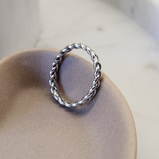 Fine and Yonder Rings Silver Weave Ring