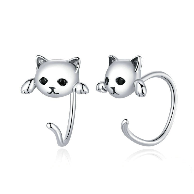 Fine and Yonder 0 Lazy Cat Earrings