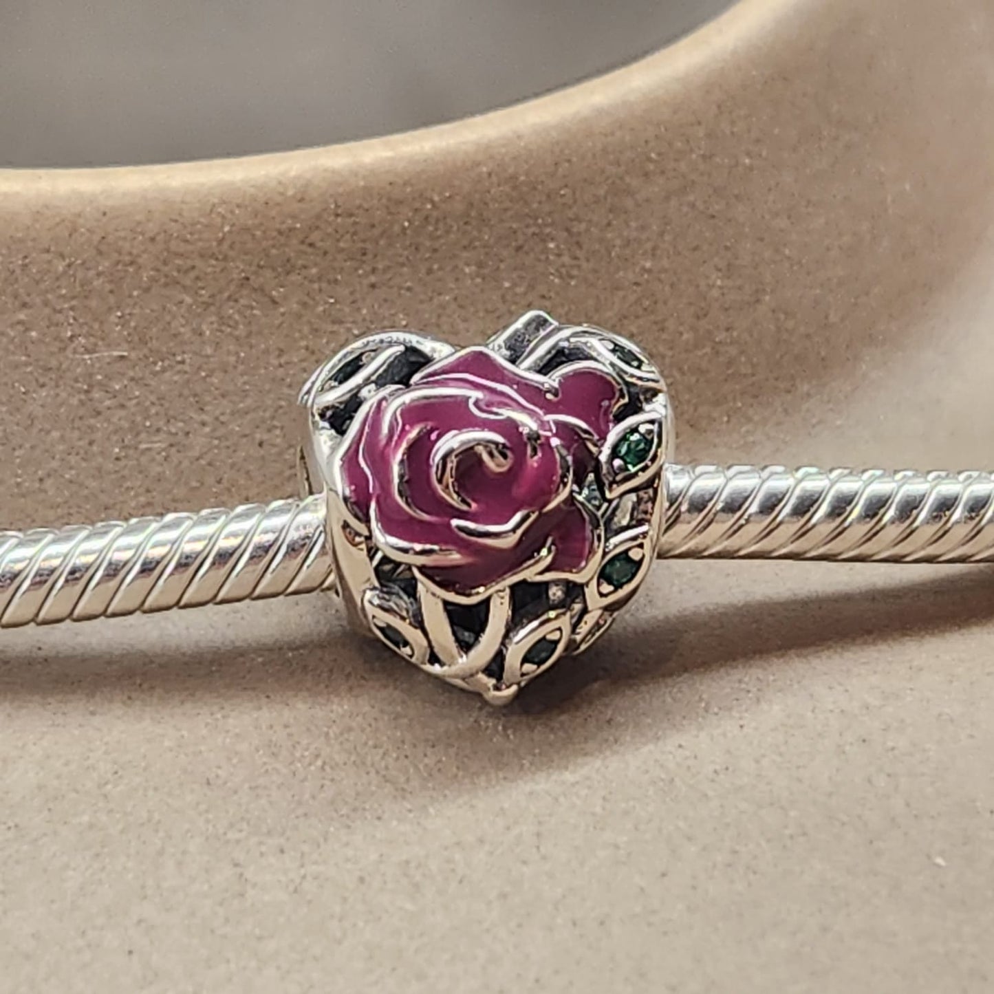 Fine and Yonder Charms & Pendants Rose Heart Charm