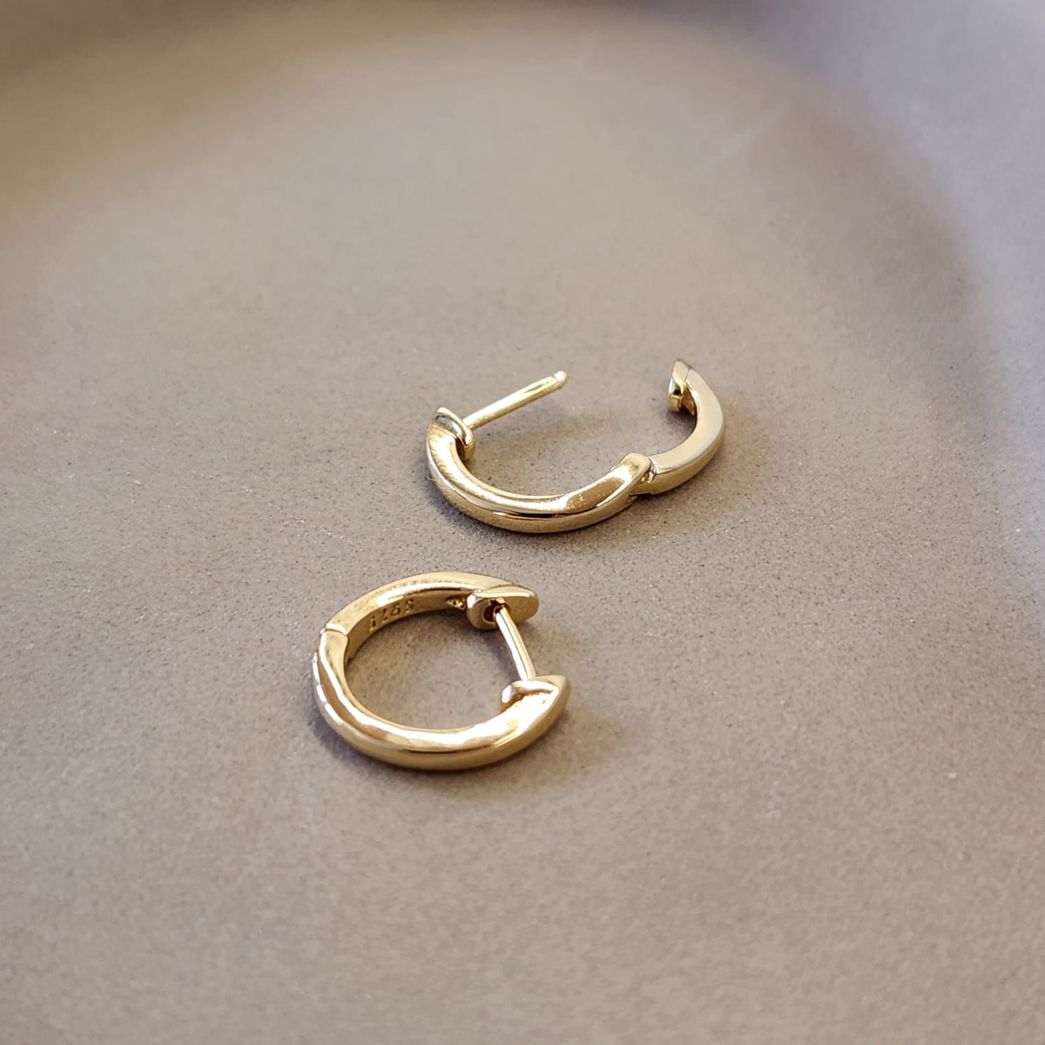 Fine and Yonder Earrings Gold Minimal Huggie