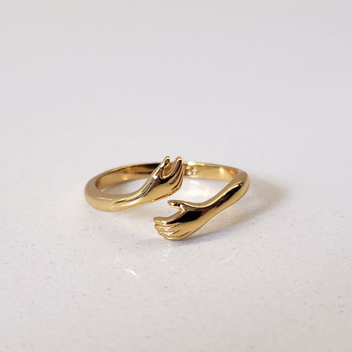 Fine and Yonder Gold Sterling Silver Hug Ring