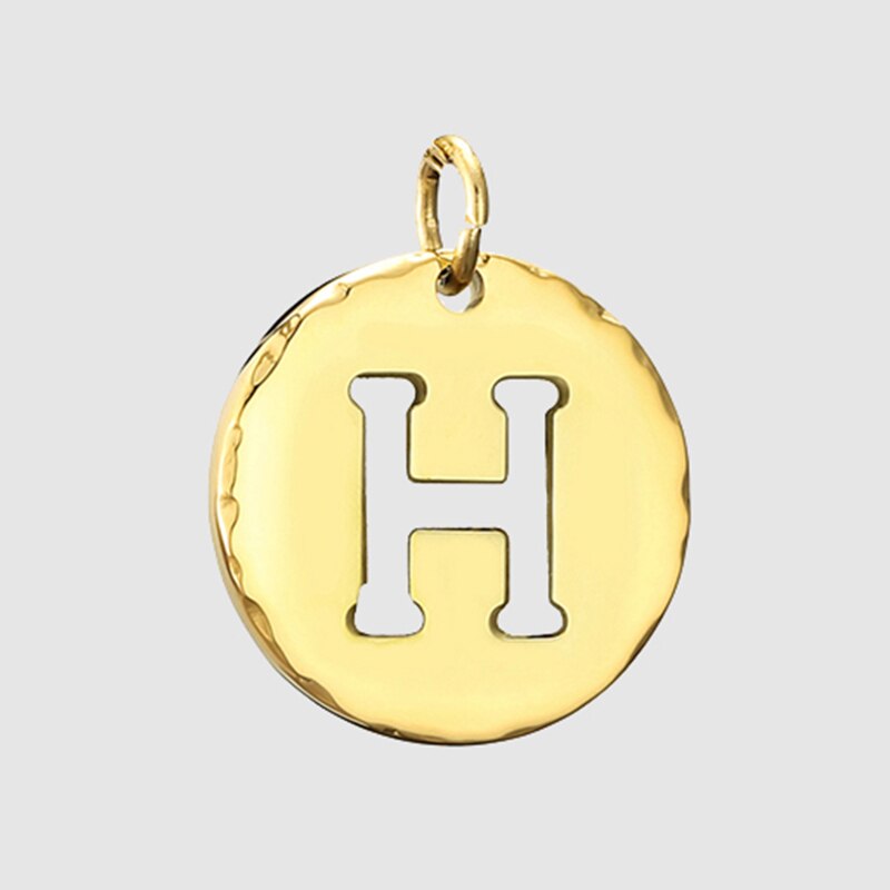 Fine and Yonder H White & Gold Initial Necklace