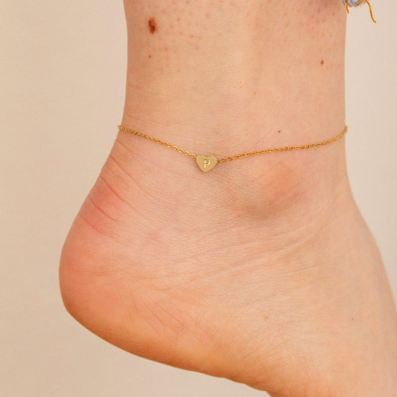 Fine and Yonder Heart Bead Anklet