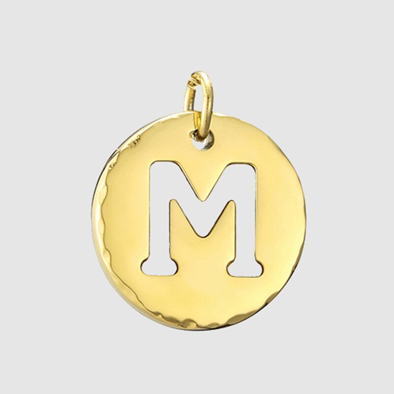 Fine and Yonder M White & Gold Initial Necklace