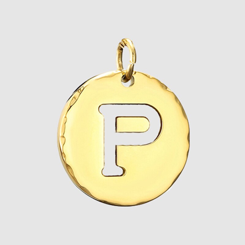 Fine and Yonder P White & Gold Initial Necklace