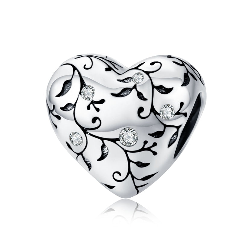 Fine and Yonder Pattern Heart Charm