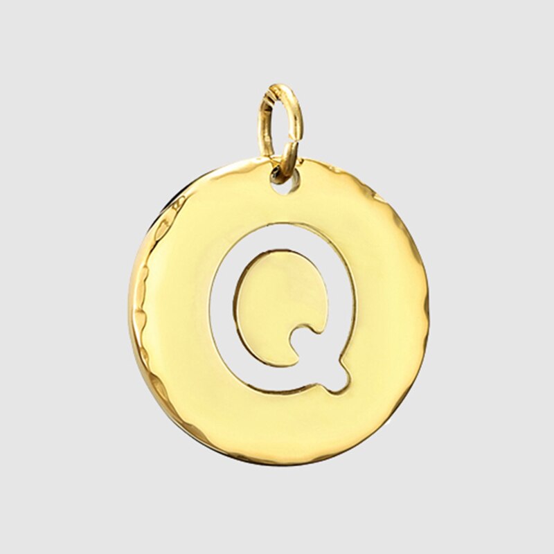 Fine and Yonder Q White & Gold Initial Necklace