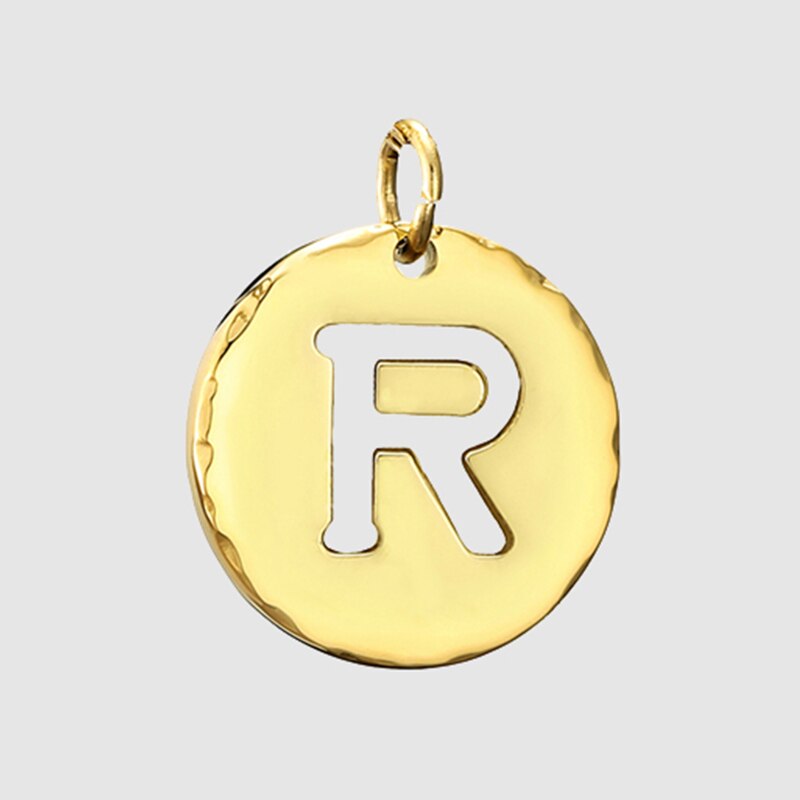 Fine and Yonder R White & Gold Initial Necklace