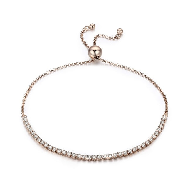 Fine and Yonder Rose Gold | Cleat Stones Sterling Silver Tennis Bracelet