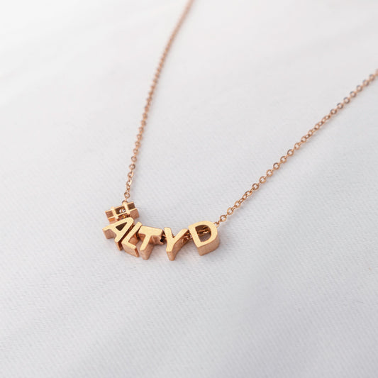 Fine and Yonder Rose Gold Letter Necklace