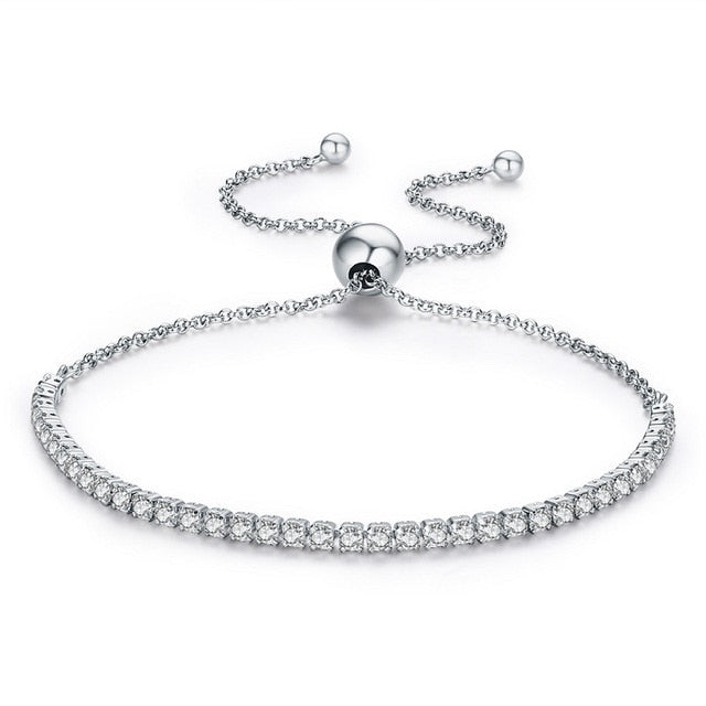 Fine and Yonder Silver | Clear Stones Sterling Silver Tennis Bracelet