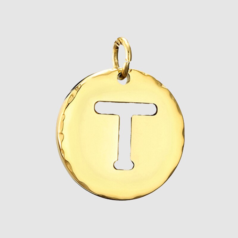 Fine and Yonder T White & Gold Initial Necklace
