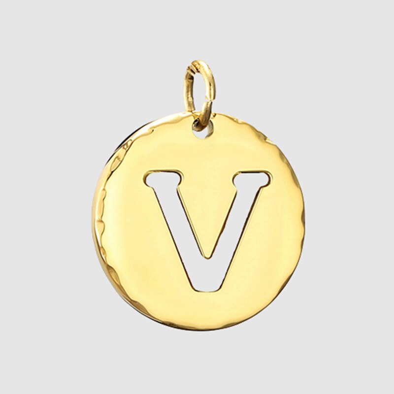 Fine and Yonder V White & Gold Initial Necklace