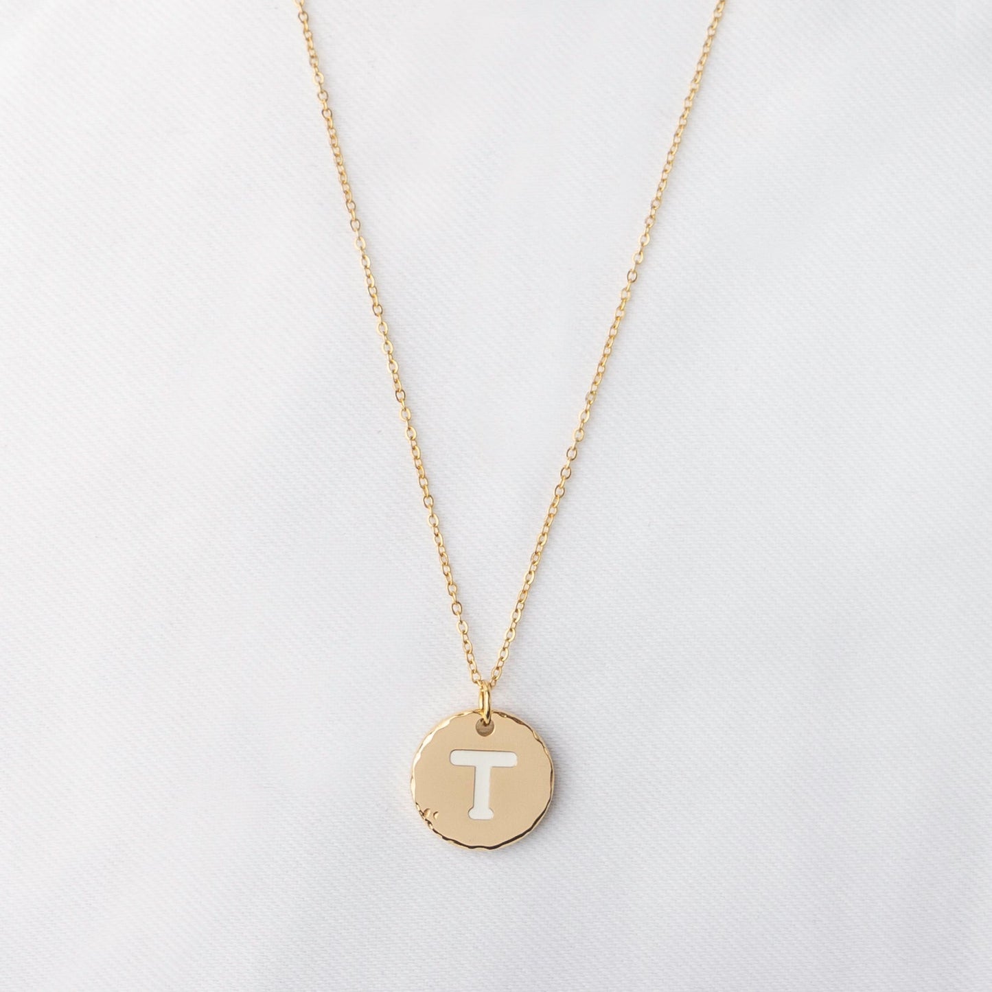 Fine and Yonder White & Gold Initial Necklace