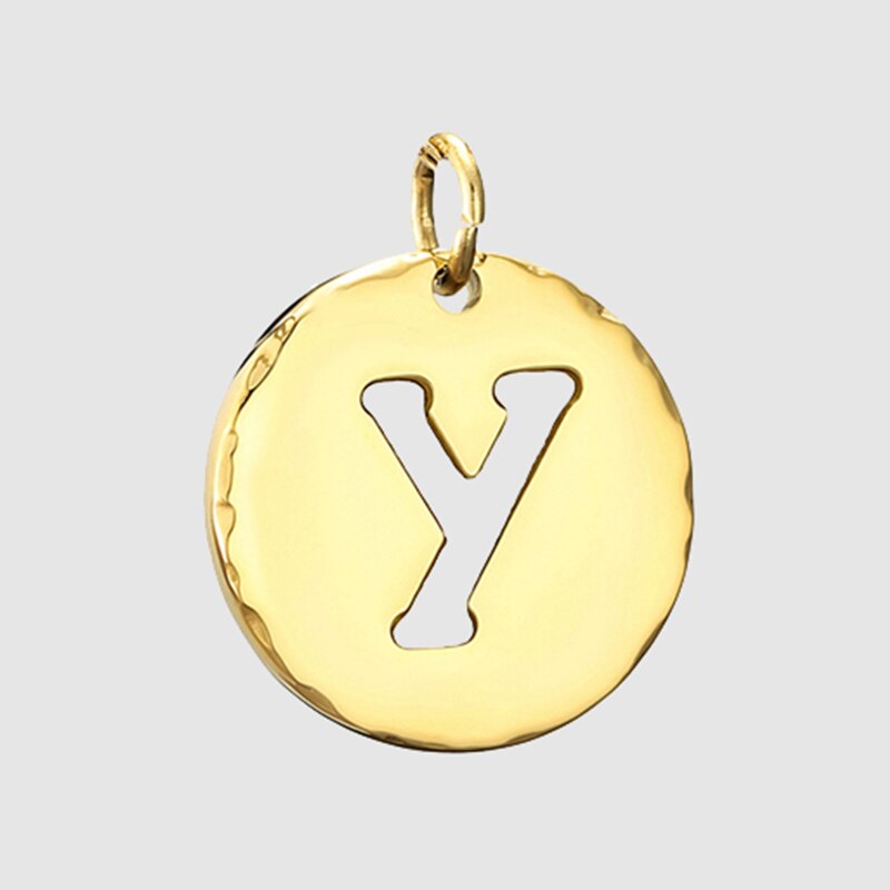Fine and Yonder Y White & Gold Initial Necklace
